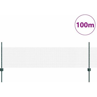 vidaXL 0,5x100 m Groene gewapende draadafscheiding - Afsluiting vidaXL 0,5x100 m Groene gewapende draadafscheiding - Afsluiting