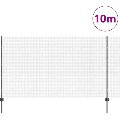 vidaXL Metalen hek met 10 U-palen 1,4x10 m - Hek vidaXL Metalen hek met 10 U-palen 1,4x10 m - Hek