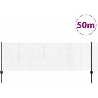vidaXL Omheining met 22 palen, Grijs 0,8x50 m Staal vidaXL Omheining met 22 palen, Grijs 0,8x50 m Staal