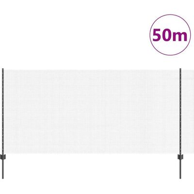 vidaXL Omheining met 44 U-palen - Staal, Grijs, 1.2x50 m vidaXL Omheining met 44 U-palen - Staal, Grijs, 1.2x50 m