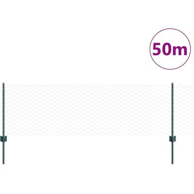 vidaXL Zeskantige Groene Metalen Omheining 0,6x50m - Omheining vidaXL Zeskantige Groene Metalen Omheining 0,6x50m - Omheining
