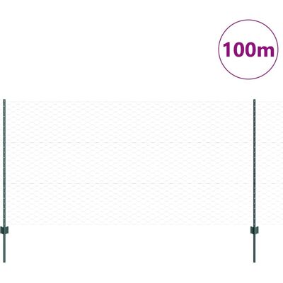 vidaXL Tuinhek hexagonaal 1,2x100 m groen metaal vidaXL Tuinhek hexagonaal 1,2x100 m groen metaal