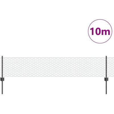 vidaXL Hexagonale Schutting met Palen 10 x 0,4 m PVC-Coated Staal Mesh vidaXL Hexagonale Schutting met Palen 10 x 0,4 m PVC-Coated Staal Mesh