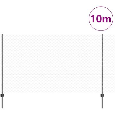 vidaXL Hexagonale Schutting met Palen 10 x 1,4 m PVC-Coated Staal Mesh vidaXL Hexagonale Schutting met Palen 10 x 1,4 m PVC-Coated Staal Mesh