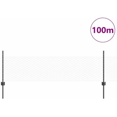 Hekwerk 11 st U-Channel Grijs 60 cm Staal - Tuinhek Hekwerk 11 st U-Channel Grijs 60 cm Staal - Tuinhek