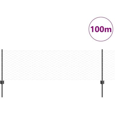 vidaXL Tuinhek 11 stuks U-Channel Grijs 60 cm Hexagonale Mesh 0.6x100 m vidaXL Tuinhek 11 stuks U-Channel Grijs 60 cm Hexagonale Mesh 0.6x100 m
