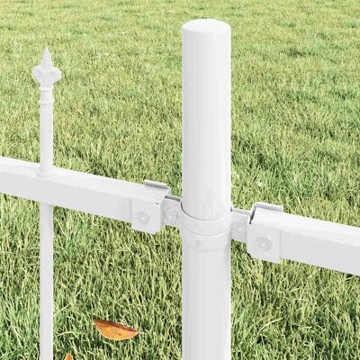 Vidaxl Witte Boogtuinpoort 8,5x1,5 m Staal Vidaxl Witte Boogtuinpoort 8,5x1,5 m Staal