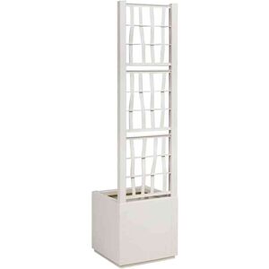 vidaXL Tuinplantbak - Wit - Vierkant 36x36x140 cm vidaXL Tuinplantbak - Wit - Vierkant 36x36x140 cm