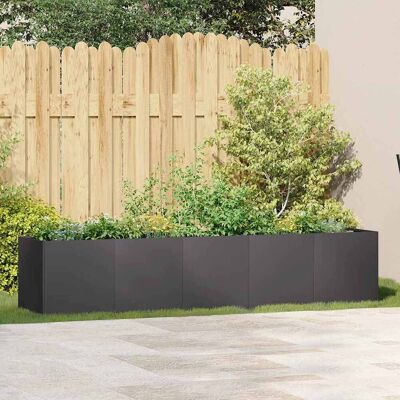 vidaXL Plantenbak Zwart 200x40x40 cm Koudgewalst Staal vidaXL Plantenbak Zwart 200x40x40 cm Koudgewalst Staal