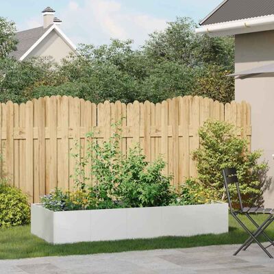 vidaXL Plantenbak 200x80x40 cm staal wit vidaXL Plantenbak 200x80x40 cm staal wit
