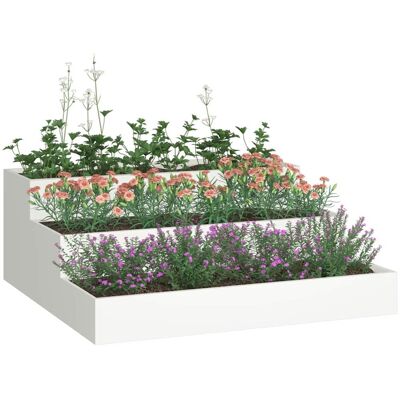 vidaXL Tuinplantbak Wit - Tuinplantbak vidaXL Tuinplantbak Wit - Tuinplantbak
