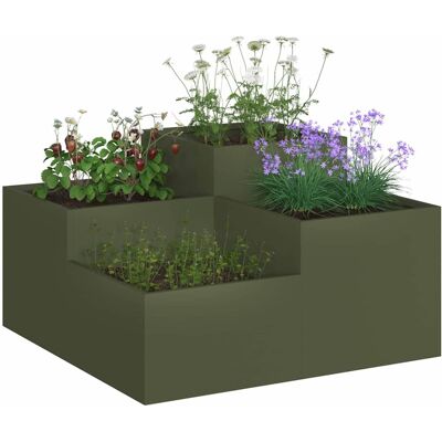 vidaXL Tuinplant Container - Weerbestendig Staal - 80x80x48cm vidaXL Tuinplant Container - Weerbestendig Staal - 80x80x48cm