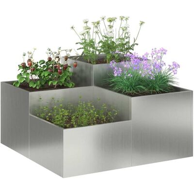 vidaXL Tuinplantbak Grijs - Pot vidaXL Tuinplantbak Grijs - Pot