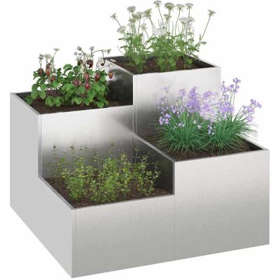vidaXL RVS Tuin Plant Pot 100x100x60cm - Planter vidaXL RVS Tuin Plant Pot 100x100x60cm - Planter