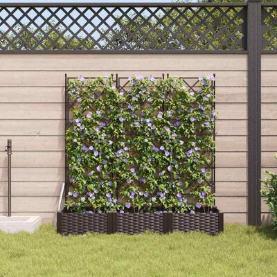 Vidaxl Tuinplantsoen - Weerbestendige Moderne Gevlochten 3 stuks Vidaxl Tuinplantsoen - Weerbestendige Moderne Gevlochten 3 stuks