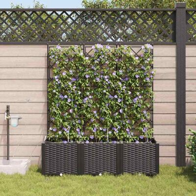 Vidaxl Zwart rechthoekige plantenbak met irrigatiesysteem Vidaxl Zwart rechthoekige plantenbak met irrigatiesysteem