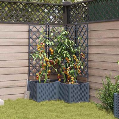vidaXL Tuinplantbak met klimhout - Tuinbak met latwerk vidaXL Tuinplantbak met klimhout - Tuinbak met latwerk
