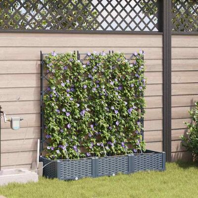 Tuinplantbak met irrigatiesysteem - Grijs Tuinplantbak met irrigatiesysteem - Grijs