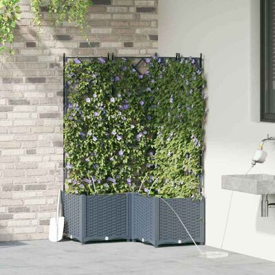 Vidaxl Tuinplantbak met irrigatiesysteem - Rechthoekig, Lichtgrijs Vidaxl Tuinplantbak met irrigatiesysteem - Rechthoekig, Lichtgrijs