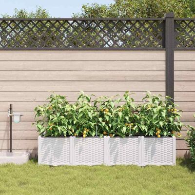 VidaXL Tuinplantpot met automatisch bewateringssysteem - Rechthoekig - 4 stuks VidaXL Tuinplantpot met automatisch bewateringssysteem - Rechthoekig - 4 stuks