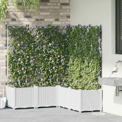 vidaXL Plantenbak 5 st Wit 120 x 120 x 142 cm PP vidaXL Plantenbak 5 st Wit 120 x 120 x 142 cm PP