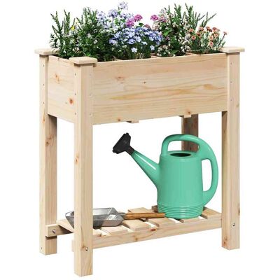 vidaXL Tuinplantbak met klimhout - 71x37x76 cm - Massief dennenhout vidaXL Tuinplantbak met klimhout - 71x37x76 cm - Massief dennenhout