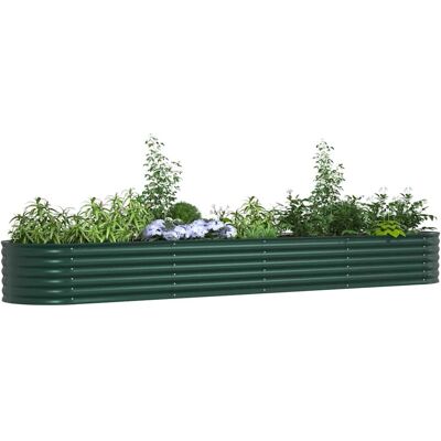 vidaXL Tuinbed Groen Gegalvaniseerd Staal 400x80x44cm - Verhoogd Tuinbed vidaXL Tuinbed Groen Gegalvaniseerd Staal 400x80x44cm - Verhoogd Tuinbed