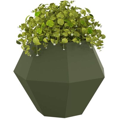 vidaXL Plantenbak Olijf Groen 75 x 75 x 60 cm Staal vidaXL Plantenbak Olijf Groen 75 x 75 x 60 cm Staal