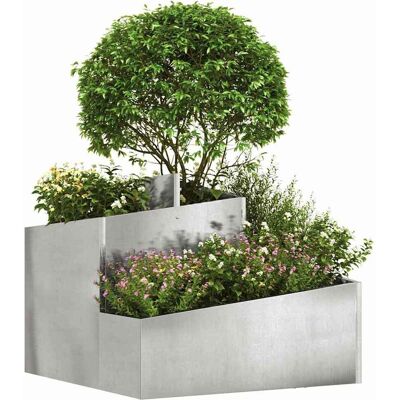 vidaXL Plantenbak Zilver 60 x 60 x 50 cm Roestvrij staal vidaXL Plantenbak Zilver 60 x 60 x 50 cm Roestvrij staal