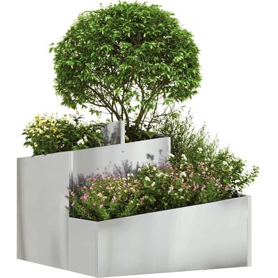 vidaXL Plantenbak Zilver 60 x 60 x 50 cm Gegalvaniseerd staal vidaXL Plantenbak Zilver 60 x 60 x 50 cm Gegalvaniseerd staal