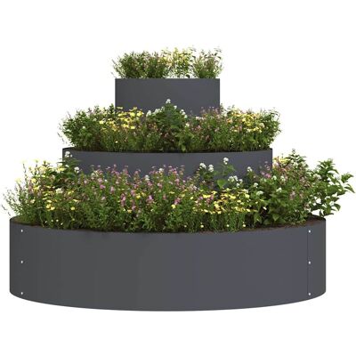 vidaXL Plantenbak Antraciet 90 x 90 x 20 cm Koudgewalst staal vidaXL Plantenbak Antraciet 90 x 90 x 20 cm Koudgewalst staal