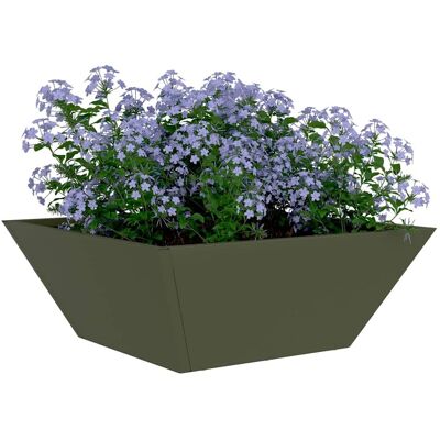 vidaXL Plantenbak Olijf Groen 40 x 40 x 15 cm Koudgewalst staal vidaXL Plantenbak Olijf Groen 40 x 40 x 15 cm Koudgewalst staal
