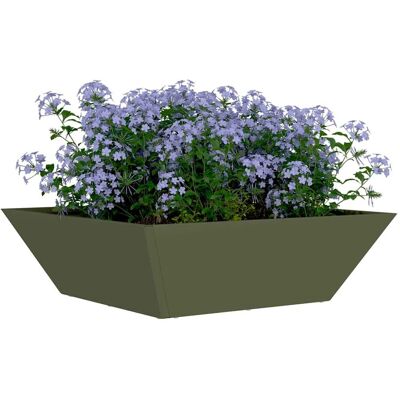 vidaXL Plantenbak 5 st Olijf Groen 50 x 50 x 15 cm Koudgewalst staal vidaXL Plantenbak 5 st Olijf Groen 50 x 50 x 15 cm Koudgewalst staal