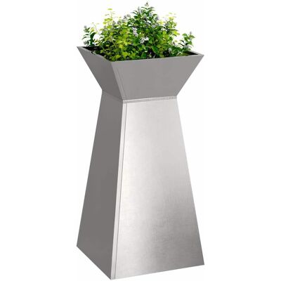 vidaXL Pilaar Plantenbak 2 pcs Zilver 35 x 35 x 73 cm vidaXL Pilaar Plantenbak 2 pcs Zilver 35 x 35 x 73 cm