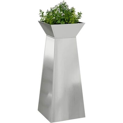 vidaXL Pilaar Plantenbak 2 pcs Zilver 40 x 40 x 100 cm vidaXL Pilaar Plantenbak 2 pcs Zilver 40 x 40 x 100 cm
