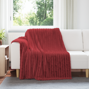 vidaXL Gooi Deken Bordeaux Rood 200 x 150 cm Fleece vidaXL Gooi Deken Bordeaux Rood 200 x 150 cm Fleece