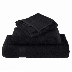 vidaXL Gastendoek SOLUND 4 pcs Zwart 15 x 21 cm 550 gsm vidaXL Gastendoek SOLUND 4 pcs Zwart 15 x 21 cm 550 gsm