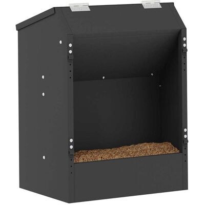 vidaXL Konijnenvoer Zwart 33,5 x 25,5 x 45,5 cm 3 kg Koudgewalst Staal vidaXL Konijnenvoer Zwart 33,5 x 25,5 x 45,5 cm 3 kg Koudgewalst Staal