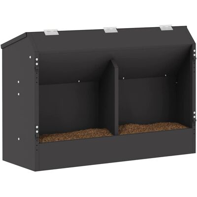 vidaXL Konijnenvoer Zwart 64,5 x 25,5 x 45,5 cm 6 kg Koudgewalst Staal vidaXL Konijnenvoer Zwart 64,5 x 25,5 x 45,5 cm 6 kg Koudgewalst Staal