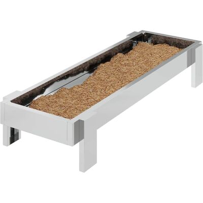 vidaXL Kippen voederbak Zilver 80 x 28 x 13.5 cm Gegalvaniseerd staal vidaXL Kippen voederbak Zilver 80 x 28 x 13.5 cm Gegalvaniseerd staal