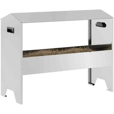 vidaXL Voederbak voor vee Zilver 79 x 35 x 62 cm Gegalvaniseerd staal vidaXL Voederbak voor vee Zilver 79 x 35 x 62 cm Gegalvaniseerd staal