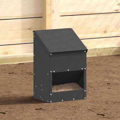 vidaXL Kip voerbak Zwart 21 x 16 x 33 cm Koudgewalst Staal vidaXL Kip voerbak Zwart 21 x 16 x 33 cm Koudgewalst Staal