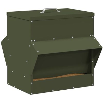 vidaXL Kip voerbak Olijf Groen 40,5 x 45 x 41 cm Koudgewalst Staal vidaXL Kip voerbak Olijf Groen 40,5 x 45 x 41 cm Koudgewalst Staal
