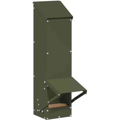 vidaXL Kip voerbak Olijf Groen 13 x 12 x 51 cm Koudgewalst Staal vidaXL Kip voerbak Olijf Groen 13 x 12 x 51 cm Koudgewalst Staal