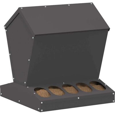 vidaXL Kip voerbak Zwart 40 x 40 x 45 cm Koudgewalst Staal vidaXL Kip voerbak Zwart 40 x 40 x 45 cm Koudgewalst Staal