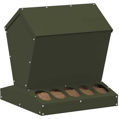 vidaXL Kip voerbak Olijf Groen 40 x 40 x 45 cm Koudgewalst Staal vidaXL Kip voerbak Olijf Groen 40 x 40 x 45 cm Koudgewalst Staal