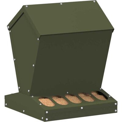 vidaXL Kip voerbak Olijf Groen 30 x 30 x 39 cm Koudgewalst Staal vidaXL Kip voerbak Olijf Groen 30 x 30 x 39 cm Koudgewalst Staal