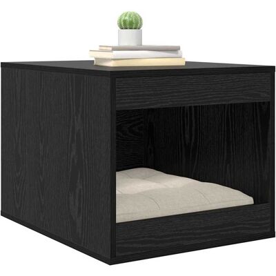 vidaXL Kattenbak Omheining Zwart Eiken 47 x 59 x 42 cm Bewerkt hout vidaXL Kattenbak Omheining Zwart Eiken 47 x 59 x 42 cm Bewerkt hout