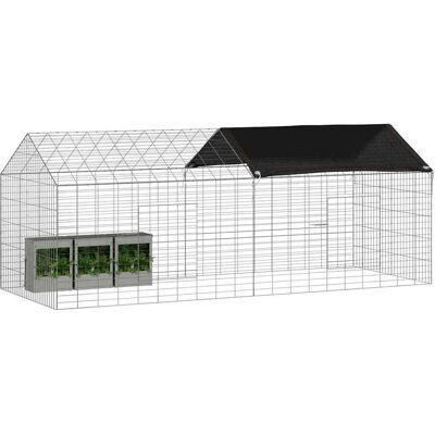 vidaXL Konijnenkooi Zilver 200 x 78 x 78 cm Gegalvaniseerd staal vidaXL Konijnenkooi Zilver 200 x 78 x 78 cm Gegalvaniseerd staal