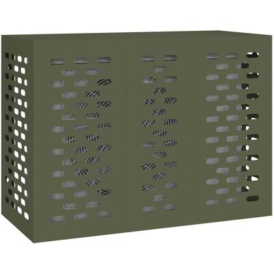 vidaXL Airconditioner hoes Olijfgroen 110 x 50 x 80 cm Staal vidaXL Airconditioner hoes Olijfgroen 110 x 50 x 80 cm Staal